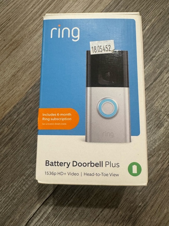 Ring Other - Ring Battery Doorbell Plus in Silver with Blue Accent